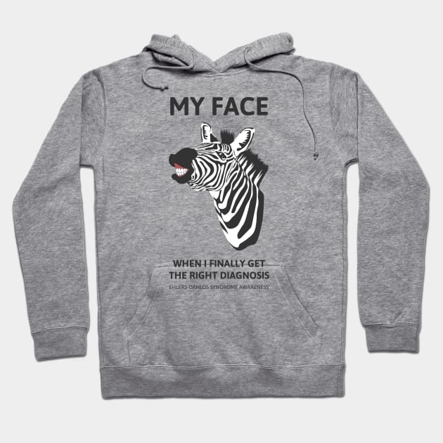 Ehlers Danlos Syndrome My Face When I Get The Right Diagnosis Hoodie by Jesabee Designs